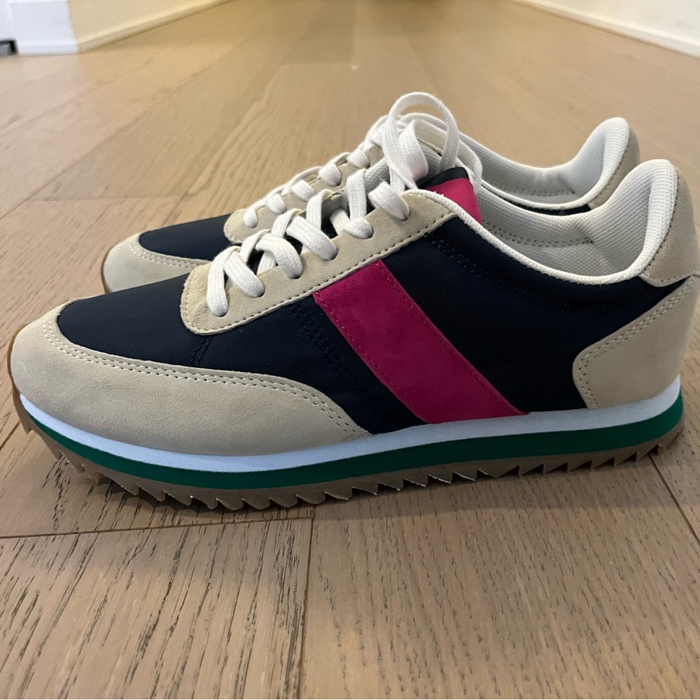 J.Crew trainers in colorblock - Women 7 - Soft Azalea - New and Unworn